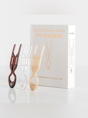 Fiona Franchimon N°1 Hairpin Set | Brown, Clear, Cream | NIB | Great For Updo